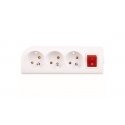Elgotech OEM Extension Socket x 3 with Grounding and Switch White GN-30W Elgotech OEM Extension Socket x 3 with Grounding and Switch White GN-30W