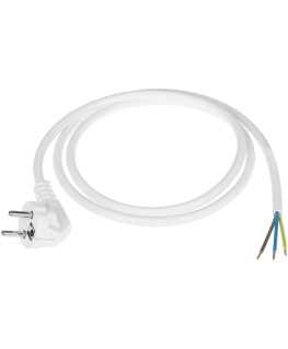Inne Oem Maitinimo kabelis 3x1.5mm baltas 3m su kampiniu kištuku