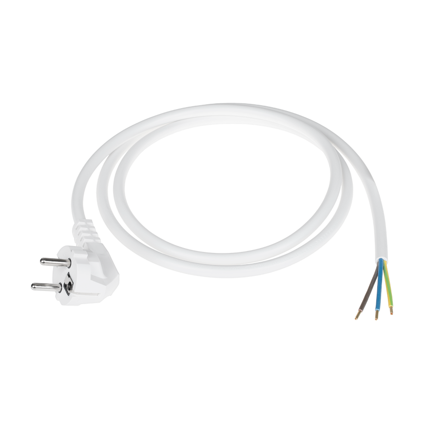 Inne Oem Power Cable 3x1.5mm White 3m with Angled Plug
