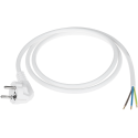 Inne Oem Maitinimo kabelis 3x1.5mm baltas 3m su kampiniu kištuku Inne Oem Maitinimo kabelis 3x1.5mm baltas 3m su kampiniu kištuku
