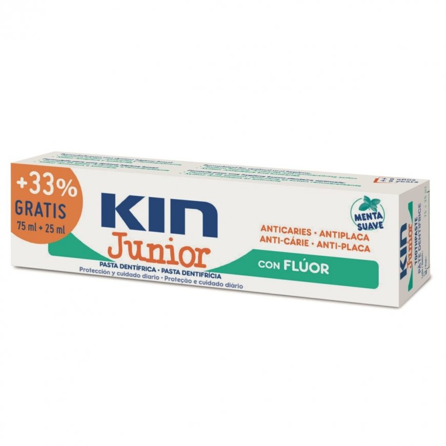 Kin Junior Mint Mild hammastahna 75 ml + 25 ml