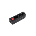 ELGOTECH Oem Pikenduskiibed x 3 maanduse ja lülitiga must GN-30W-2 ELGOTECH Oem Pikenduskiibed x 3 maanduse ja lülitiga must GN-30W-2