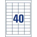 Avery 3657 kleebisetikett Nelinurk Püsifilter Valge 4000 tk