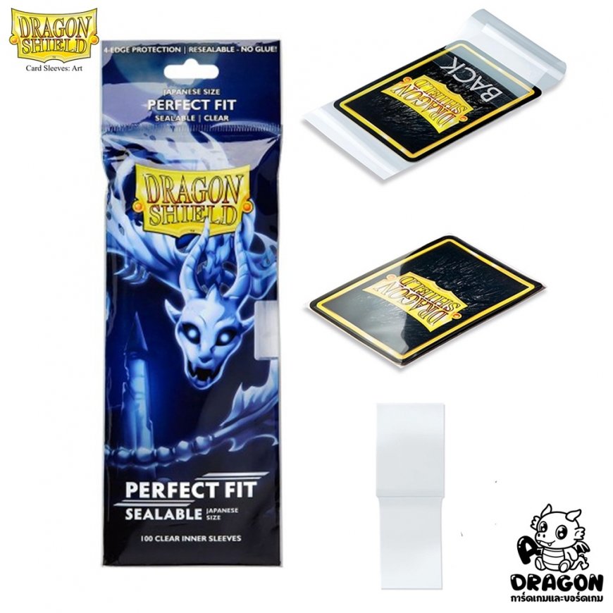 Dragon Shield Japanese Size Perfect Fit Inner Sleeves - Clear (100 pcs)