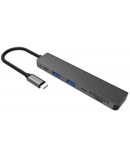 Fuj:tech Slim USB-C Hub с PD-зарядкой на 100 Вт, 5 портов