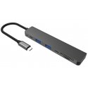 Fuj:tech Slim USB-C Hub ar 100 W PD uzlādi, 5 ports Fuj:tech Slim USB-C Hub ar 100 W PD uzlādi, 5 ports