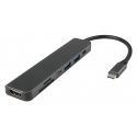 Fuj:tech Slim USB-C hub 100 W PD-laadimisega, 5 porti Fuj:tech Slim USB-C hub 100 W PD-laadimisega, 5 porti