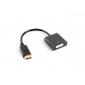 Lanberg AD-0007-BK vaizdo kabelio adapteris 0,1 m DisplayPort DVI-D Juoda Lanberg AD-0007-BK vaizdo kabelio adapteris 0,1 m DisplayPort DVI-D Juoda