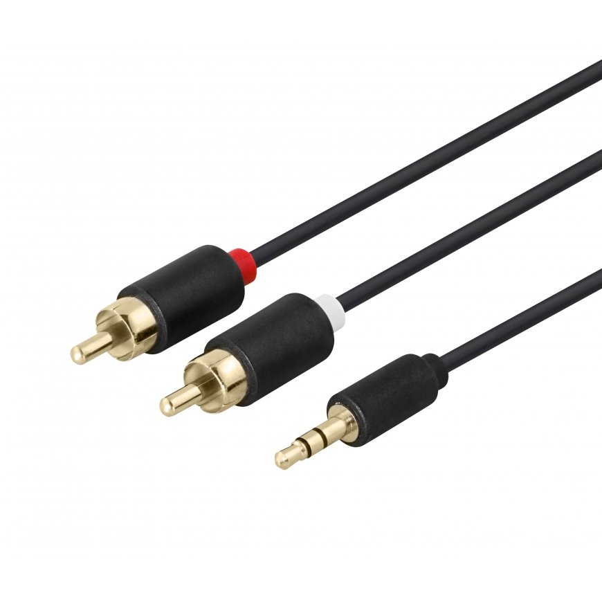 Deltaco 180003 audio kabelis 1 m