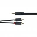 Deltaco 180003 garso kabelis 1 m RCA 3.5mm Juoda Deltaco 180003 garso kabelis 1 m RCA 3.5mm Juoda