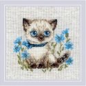 Uab Riolis Cross Stitch Kit Siamese Kitten SR2118 Uab Riolis Cross Stitch Kit Siamese Kitten SR2118