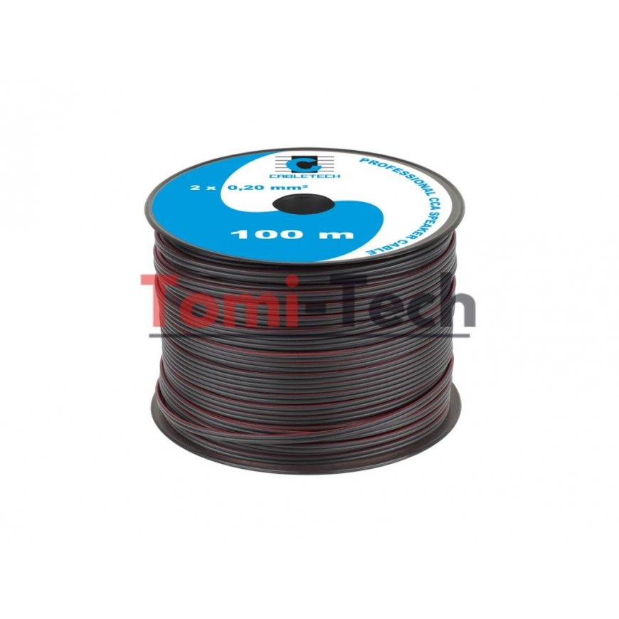 Cabletech CCA kaiutinkaabeli 0,20 mm musta – 2