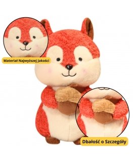 Lean Toys Minkštas voveriukas su riešutu 25 cm