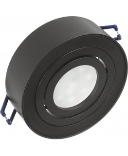 Upotettava valaisin, LED-putkivalaisin Maclean, kohdevalaisin, SPOT, MR16/GU10 valonlähteille, väri musta, 94x32mm, pyöreä, alum