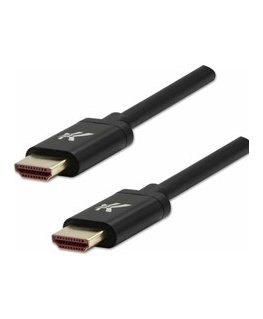 HDMI Cable M – HDMI M, HDMI 2.1 – ultra high speed, 1 m, gold-plated connectors, aluminum casing, black, logo 8K@60Hz, 48Gb/s