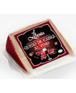 Goat cheese LA LEYENDA, with red wine flavor, 200 g.