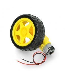 OEM rats + DC motors 65x26mm 5V ar 48:1 pārnesumu + vadi