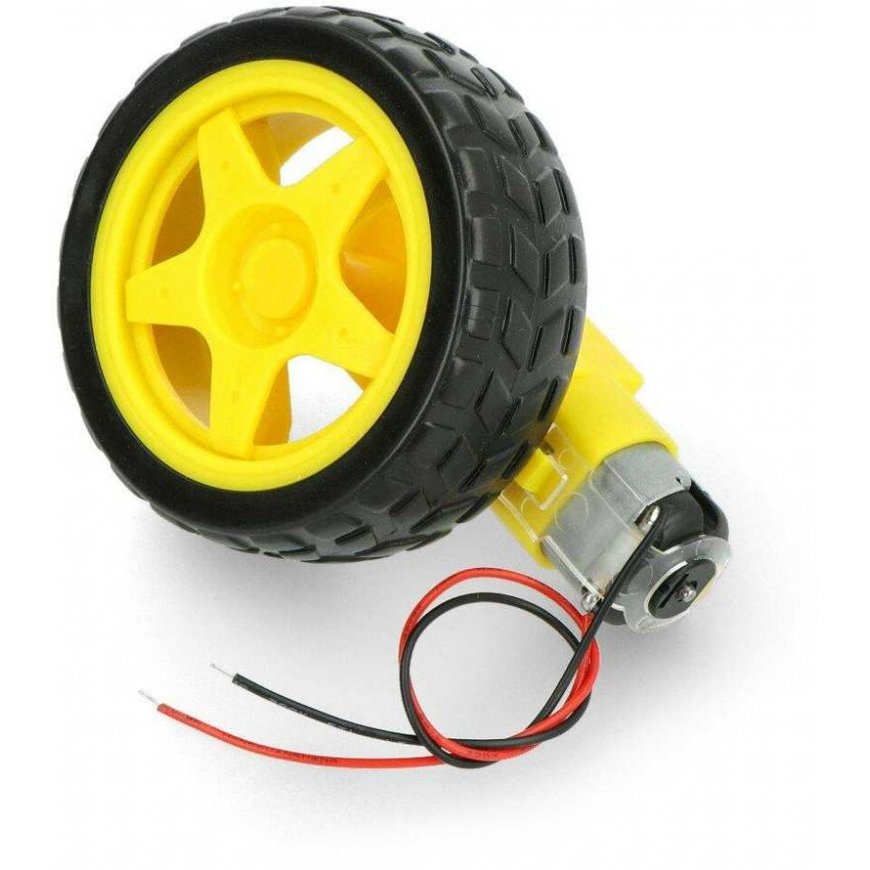 Oem Ratas + DC variklis 65x26mm 5V su 48:1 pavara + laidai – 2