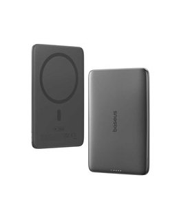 Baseus PicoGo AM41 ultra-thin 5000mAh 20W MagSafe compatible external battery with Baseus simple USB-C 60W 30cm cable - Black