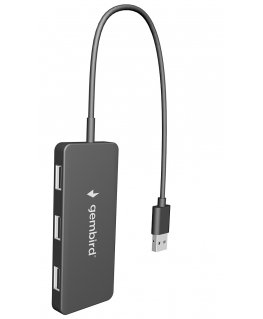 Gembird UHB-U2P4-04 хаб-разветвитель USB 2.0 480 Мбит/с Черный