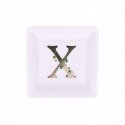 THE WHITE PORCELAIN ADORATO Square Plate 10 cm, X pattern THE WHITE PORCELAIN ADORATO Square Plate 10 cm, X pattern