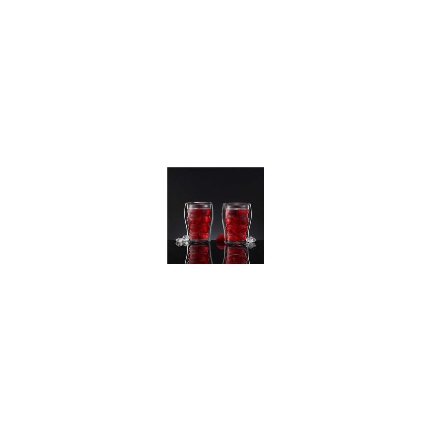 Set of 2 Ombre Thermal Glasses, 350 ml, Grey, AMBITION – 2