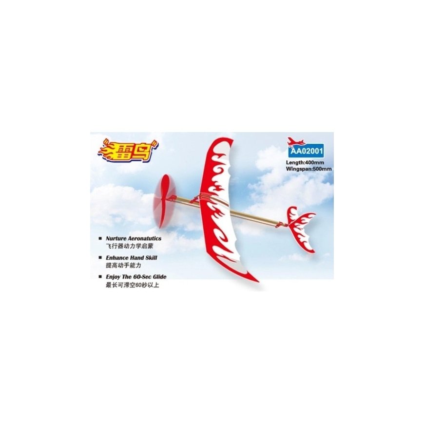 Oem Thunder Bird 500 mm Rubber Powered Plane - Rubber Band for Kids