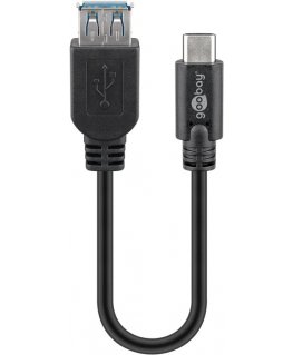 Goobay Sync & Charge Super Speed USB-C to USB A 3.0 extension cable, 0.2 m