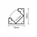 LED corner profile V-TAC, with cover and end caps, white, 2000x19x19mm LED corner profile V-TAC, with cover and end caps, white, 2000x19x19mm