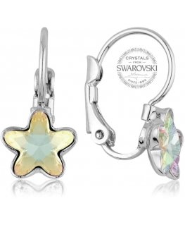 Levien Playful folding earrings with Chaton Light Siam pins