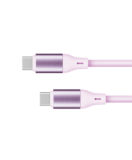 USB tipo C – C tipo USB kabelis 1 m silikoninis rožinis Kruger & Matz Basic
