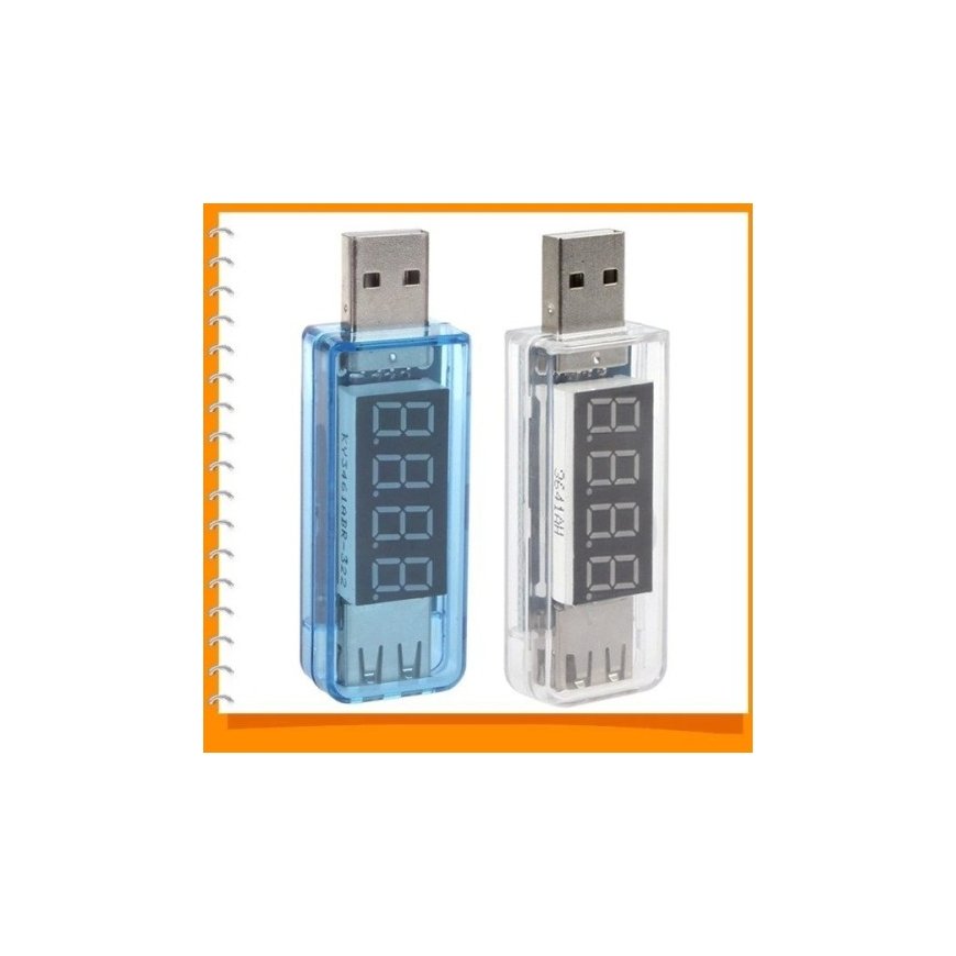 OEM USB voltmetrs - sprieguma, strāvas un jaudas mērījumi - 3-8V un 0-3A, un jauda līdz 20W. – 2