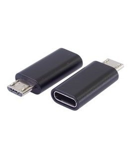 USB adapteris PremiumCord USB-C - mikroUSB Melns (kur311-20)