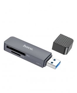 Hoco HB45 2-in-1 USB3.0 Memory Card Reader Gray