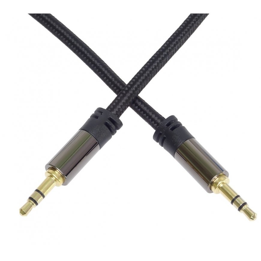 PREMIUMCORD kaapeli, kierretty, 3,5 mm - 3,5 mm M/M 1,5 m