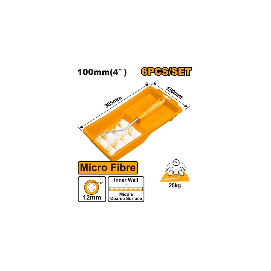 Ingco HKTCB061004 värvirull 100mm käepidemega siledale pinnale – 2