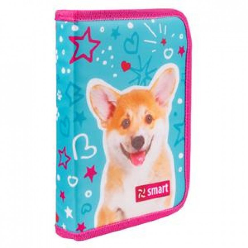 Single-sided pencil case with two flaps Smart HP-04 Corgi