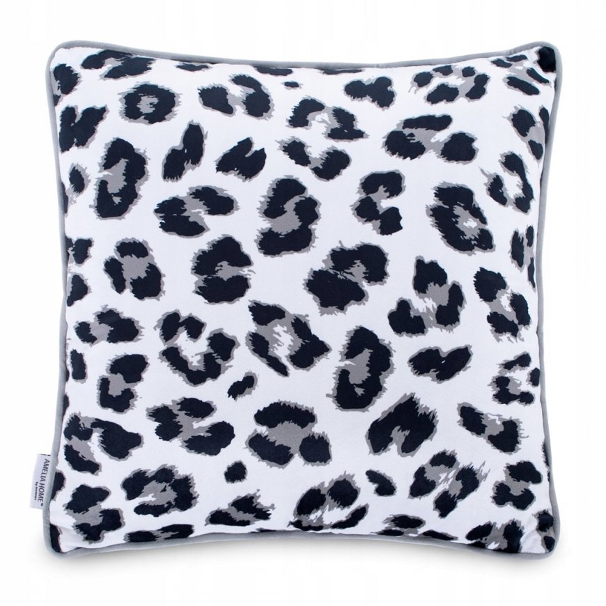 AmeliaHome WILD decorative pillow, 45x45 cm, color: white, black, gray