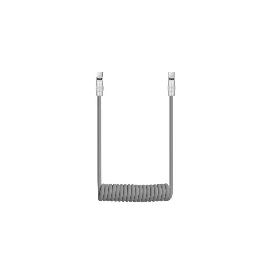 Newell USB-C - USB-C 100 W -kaapeli, 2 m, silikoni, spiraali, punainen – 2