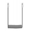 Newell USB-C - USB-C 100 W laidas, 2 m, Silikonas, Spiralinis, Pilkas Newell USB-C - USB-C 100 W laidas, 2 m, Silikonas, Spiralinis, Pilkas