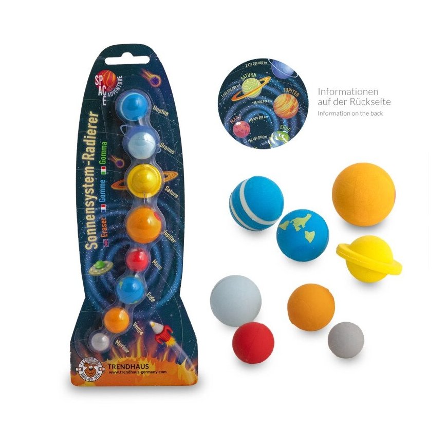 Trendhaus Space Adventure - Trintuko rinkinys - Päikesesüsteem (8 tk.)
