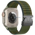 Beline Woven Nylon Diagonal Style Parachute apyrankė skirta Apple Watch 42/44/45/49mm žalios spalvos Beline Woven Nylon Diagonal Style Parachute apyrankė skirta Apple Watch 42/44/45/49mm žalios spalvos