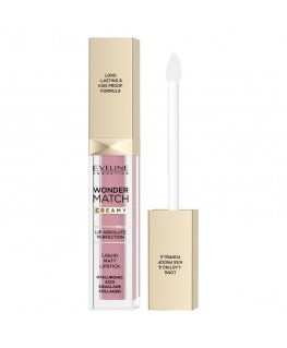 Eveline Cosmetics Wonder Match kreminiai skysti matiniai lūpų dažai 01 Angel Rose, 6,8 ml
