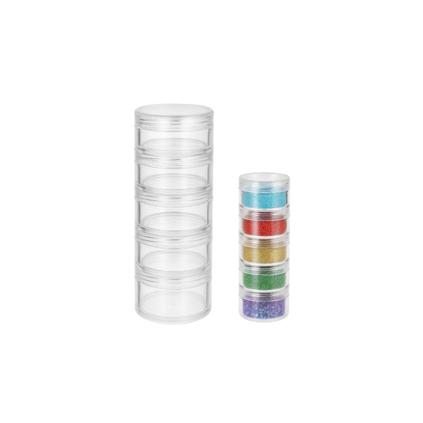OEM Plastic Container 10 ml - screw-top container for glitter decorations with screws