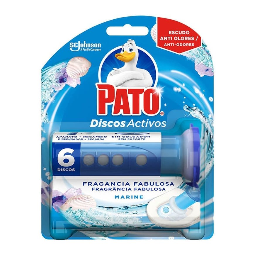 Pato DUCK WC ACTIVE DISCS device + 6 refills marine freshness 7 u