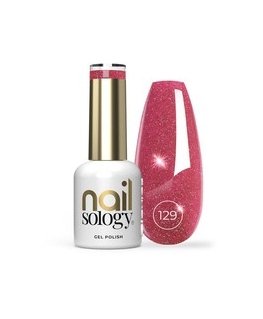 Realac Clavier Nailsology hibridinis lakas su blizgučiais 129 Lambada Rožinė 8ml