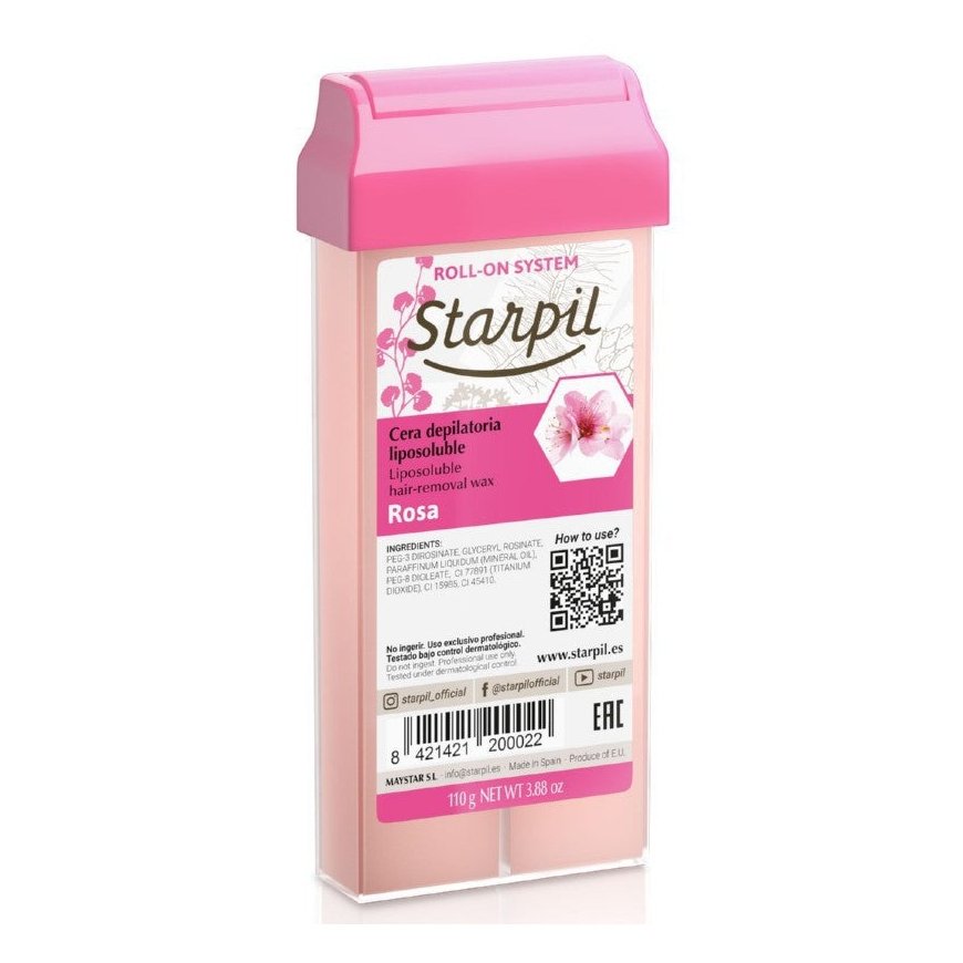 Vaškikas kasetissa Starpil Roll-On Rose, vaaleanpunainen, 110 g