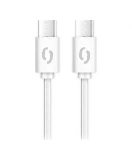 Duomenų kabelis ALIGATOR POWER 65W, USB-C/USB-C 3A, 0,5m baltas