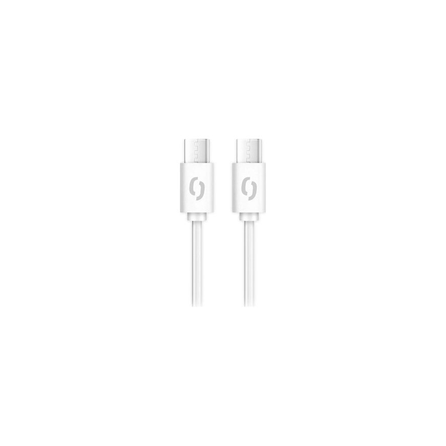 Кабель передачи данных ALIGATOR POWER 65W, USB-C/USB-C 3A, 0,5м белый