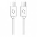 Duomenų kabelis ALIGATOR POWER 65W, USB-C/USB-C 3A, 0,5m baltas Duomenų kabelis ALIGATOR POWER 65W, USB-C/USB-C 3A, 0,5m baltas